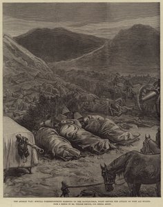 Der Afghanische Krieg, Sonderkorrespondenten schlafen auf dem Schlachtfeld, Nacht vor dem Angriff auf Fort Ali Musjid